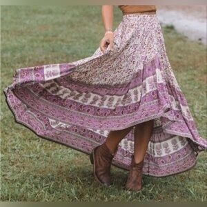 Spell And The Gypsy Love Castaway Lilac Skirt High Low Maxi Skirt S